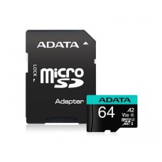 A DATA UHS-I U3 MicroSDXC 64GB V30S class 10 + adapter AUSDX64GUI3V30SA2-RA1