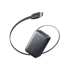 ANKER Nano Power Bank 10000mAh, 45W, sa ugrađenim USB-C kablom na izvlačenje, crni ANKER Nano Power Bank 10000mAh, 45W, sa ugrađenim USB-C kablom na izvlačenje, crni