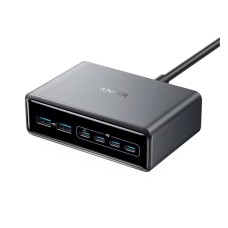 ANKER Prime 200W GaN stoni brzi punjač, 6-portova (4x USB-C i 2x USB-A) srebrni ANKER Prime 200W GaN stoni brzi punjač, 6-portova (4x USB-C i 2x USB-A) srebrni
