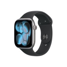 APPLE Watch S11 Cellular 46mm Space Grey Aluminium Case with Black Sport Band - M/L (mfca4rk/a)