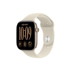 APPLE Watch Series 12 GPS 42mm Light Gold Aluminium Case with Sand Sport Band - S/M (MJED4WF/A)