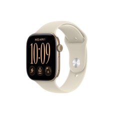 APPLE Watch Series 12 GPS + Cellular 42mm Light Gold Aluminium Case with Sand Sport Band - S/M (MJG24WF/A)