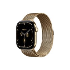 APPLE Watch Series 12 GPS + Cellular 46mm Radiant Gold Titanium Case with Radiant Gold Milanese Loop - M/L (MJGV4WF/A)
