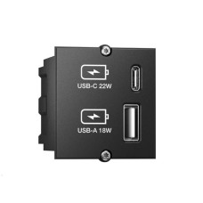 BACHMANN USB ugradni modul USB A 18W /USB C 22W ,kabl GST18 0,2m