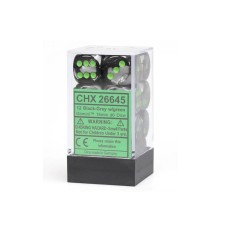 Chessex Kockice - Gemini - Black-Grey & Green - Dice Block 16mm (12) Chessex Kockice - Gemini - Black-Grey & Green - Dice Block 16mm (12)