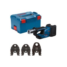 BOSCH plavi alat Akumulatorska presa za cevi GPT 18V-19 Solo, čeljusti TH16, TH20 i TH26, bez baterije i punjača, L-BOXX, 06019M2004
