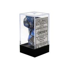 Chessex Kockice Chessex - Polyhedral - Gemini - Blue-Steel & White (7)