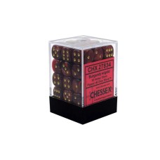 Chessex Kockice - Vortex - Burgundy & Gold - Dice Block 12mm (36) Chessex Kockice - Vortex - Burgundy & Gold - Dice Block 12mm (36)