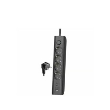 ELCO Produžni kabl sa prekidačem Elco 4 utičnice/2 USB-A/2 USB-C 2m Crni 3680W