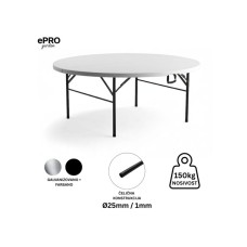 EPRO Garden sklopivi baštenski sto Ø152 74cm, metal-plastika