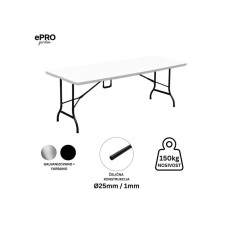 EPRO Garden sklopivi baštenski sto 180x74x74cm, metal-plastika