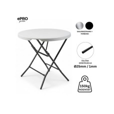 EPRO Garden sklopivi baštenski sto Ø80 74cm, metal-plastika