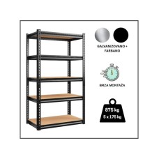EPRO Metalna montažna polica Premium 180x120x45cm, metal-drvo, 875kg (5x175kg) EPRO Metalna montažna polica Premium 180x120x45cm, metal-drvo, 875kg (5x175kg)