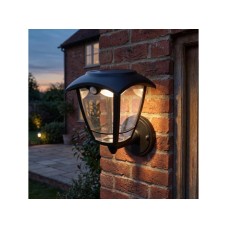 EUROLAMP Solarna zidna lampa sa senzorom pokreta, 3W, 400lm, crna