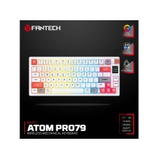 FANTECH Tastatura Mehanička Gaming MK917 RGB Atom PRO79 Wireless bela (Blue switch)