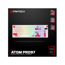 FANTECH Tastatura Mehanicka Gaming MK918 RGB Atom PRO97 Wireless bela (Red switch)