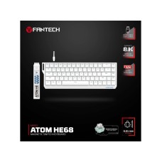 FANTECH Tastatura Wired Magnetic Gaming MK811 RGB Atom HE68 bela (emerald switch)