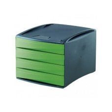 FELLOWES Kutija s 4 fioke crno-zelene 0019001 FELLOWES Kutija s 4 fioke crno-zelene 0019001