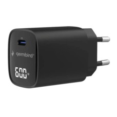 GEMBIRD GEMBIRD TA-UC-1C-PD60LCD-01-BK Gembird USB punjac 60W USB Type-C fast charger, LCD, black