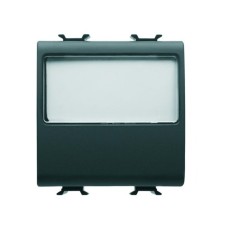 GEWISS GW12191 - Osvetljeni panel Prekidač - 250V AC - NA 10A - 2 modula - Saten Crna - ChoruSmart