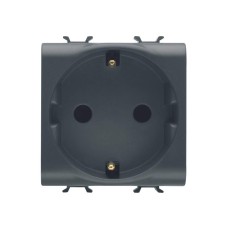 GEWISS GW12241 Socket 2M 2P + PE 16A Nemački standard Crna