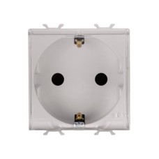GEWISS GW13242 Chorus, šuko utičnica 2P+E 16A sa poklopcem, 2M, nat. saten