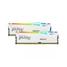 KINGSTON DIMM DDR5 32GB 2x16kit 5.200MHz FURY Beast White RGB XMP KF552C40BWAK2-32
