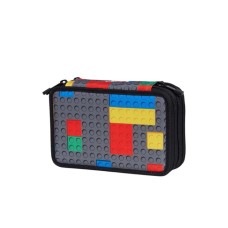 LEGO Iconic troslojna pernica bez pribora: Šarene kocke