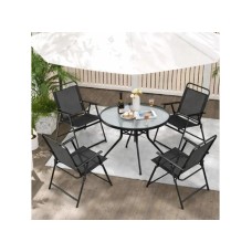 Lemon Planet Baštenski set sto okrugli i sklopive stolice za 4 osobe 24-SA0124C Lemon Planet Baštenski set sto okrugli i sklopive stolice za 4 osobe 24-SA0124C
