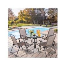 Lemon Planet Baštenski set sto okrugli i sklopive stolice za 4 osobe 24-SA0125K Lemon Planet Baštenski set sto okrugli i sklopive stolice za 4 osobe 24-SA0125K