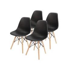 Lemon Planet Set plastičnih trpezarijskih stolica 4 kom Aurora crna Lemon 25-KS006SET Lemon Planet Set plastičnih trpezarijskih stolica 4 kom Aurora crna Lemon 25-KS006SET