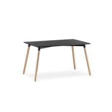 Lemon Planet Trpezarijski pravougaoni sto 120x80 cm sa drvenim nogarima crni Lemon 25-KS004 Lemon Planet Trpezarijski pravougaoni sto 120x80 cm sa drvenim nogarima crni Lemon 25-KS004