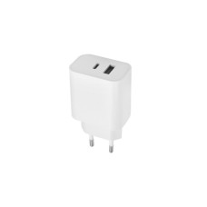 Maxlife Kućni punjač za telefon od 20W sa USB-A i USB-C ulazom white Maxlife Kućni punjač za telefon od 20W sa USB-A i USB-C ulazom white