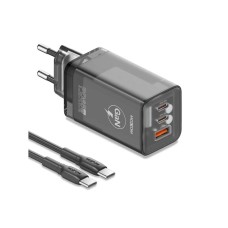 MOXOM Kućni punjač LX-HC824 60W PD Type C na Type C, Crni