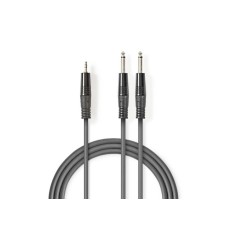 NEDIS COTH23200GY50 Stereo Audio Cable 2x6.35mm muski na 3.5mm muski, 5m, Dark Grey NEDIS COTH23200GY50 Stereo Audio Cable 2x6.35mm muski na 3.5mm muski, 5m, Dark Grey