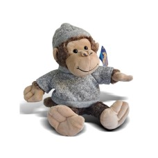 PERTINI Plišani braon majmun sa kapom i džemperom