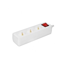 PROSTO Razvodnik sa 3 mesta 5m 1.5mm2 + prekidač NV3K-5/WH-P/1,5 PROSTO Razvodnik sa 3 mesta 5m 1.5mm2 + prekidač NV3K-5/WH-P/1,5