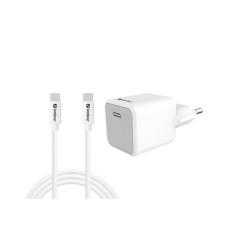 Sandberg 441-58 USB-C 20W Charger EU+USB-C>C, Incl. 1 m USB-C charge cable