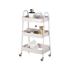 Vilde 568116 - Metalna polica sa 3 nivoa (be?, 44×31,5×78,5 cm