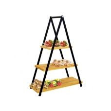 Vilde Trospratni stalak za serviranje od bambusa 38×16.5×53 cm
