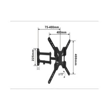 ALPHA Nosac za TV, 26''-55'', do 45kg, Tilt:-20° to +20°, Rotacija: 90°, VESA: 400x400, 70-460mm od zida