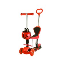 ARISTOM 652 Bubamara 5u1 Trotinet sa LED točkovima crveni ARISTOM 652 Bubamara 5u1 Trotinet sa LED točkovima crveni