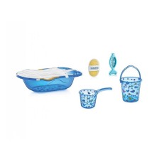 BABY ZEN SET ZA KUPANJE 6 DELOVA BLUE (kadica, podloga,termometar, sundjer, bokal, kofica)