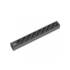 BACHMANN PDU Basic PVC 19''1U, 8xšuko sa prenaponskom zaštitom,16A,kabl 2m 801.0009