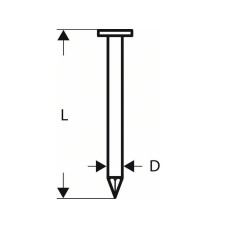 BOSCH Ekser sa prugama okrugla glava SN21RK 90, 3,1 mm, 90 mm, čista, glatka