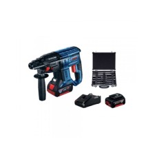 BOSCH plavi alat GBH 180-LI + 11-delni set pribora Akumulatorksi hamer