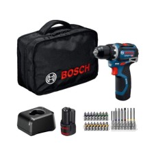 BOSCH plavi alat GSR 12V-32 akumulatorska bušilica - odvrtač, 2x2.0Ah, torba, set bitova, 06019N7006 BOSCH plavi alat GSR 12V-32 akumulatorska bušilica - odvrtač, 2x2.0Ah, torba, set bitova, 06019N7006