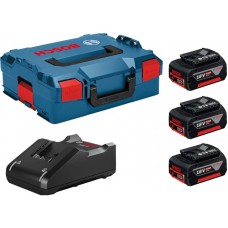 BOSCH Set akumulatora 3x GBA 18V 5.0Ah + 1x punjač GAL 18-40 + L-Boxx 136, 0615990L3T BOSCH Set akumulatora 3x GBA 18V 5.0Ah + 1x punjač GAL 18-40 + L-Boxx 136, 0615990L3T