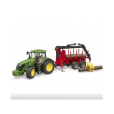 BRUDER John Deere Traktor sa prikolicom za drva