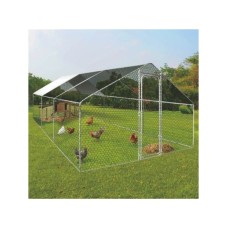 CHOMIK METALNI KAVEZ ZA ŽIVOTINJE 4,5 x 3 x 1,95 M SA DELIMIČNIM KROVOM 4030